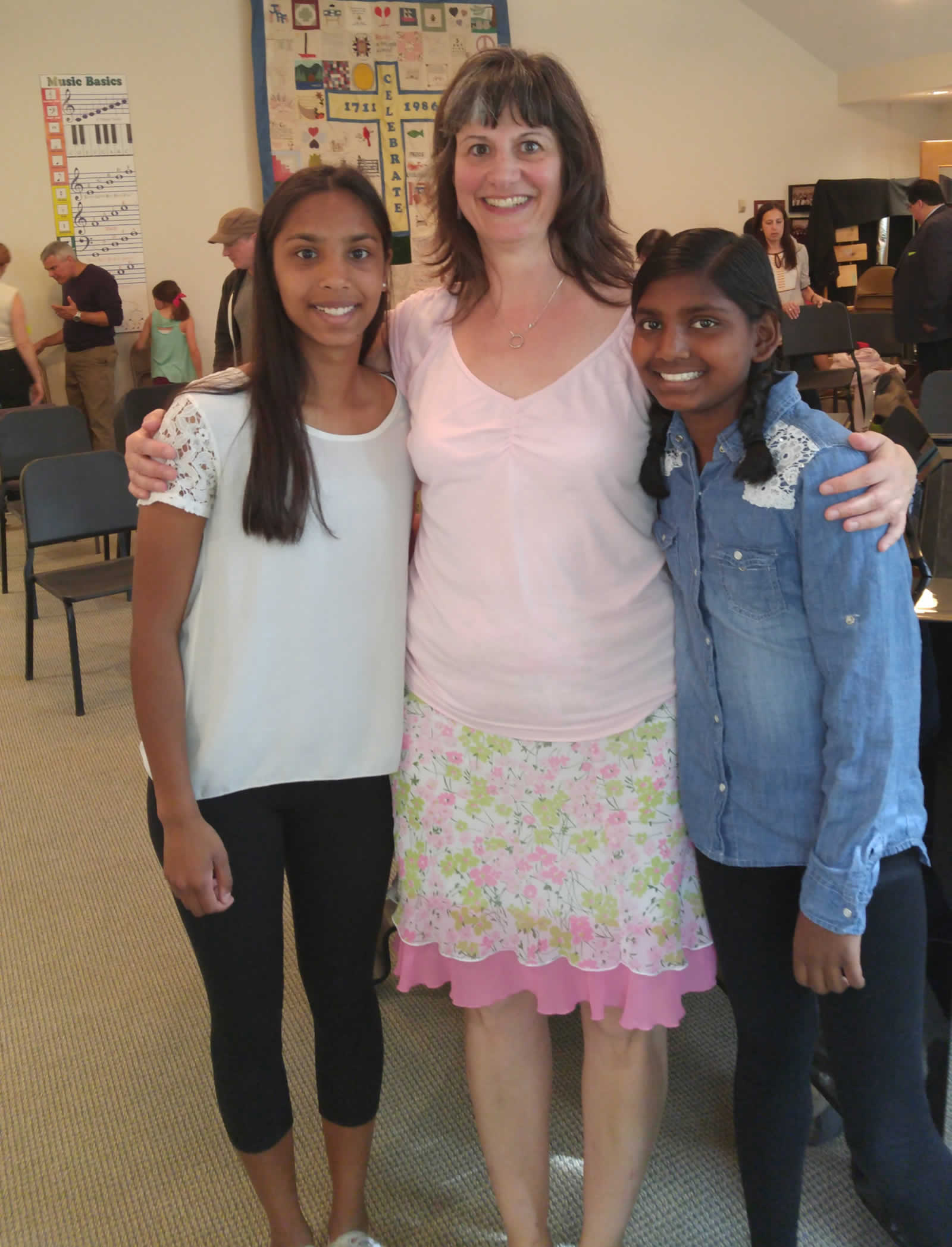 Students with Claudia Keyian following a recital